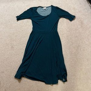 Barely worn, small, deep green and black, Lularoe dress